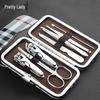 Charming Lady 7-Piece Manicure Set with Nail Clippers & Contouring Tools