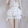 Women Black White Ruffle Shorts Kawaii Lace Bowknot Lolita Pumpkin Panties Cute Safety Shorts Pants Vintage Victorian Bloomers