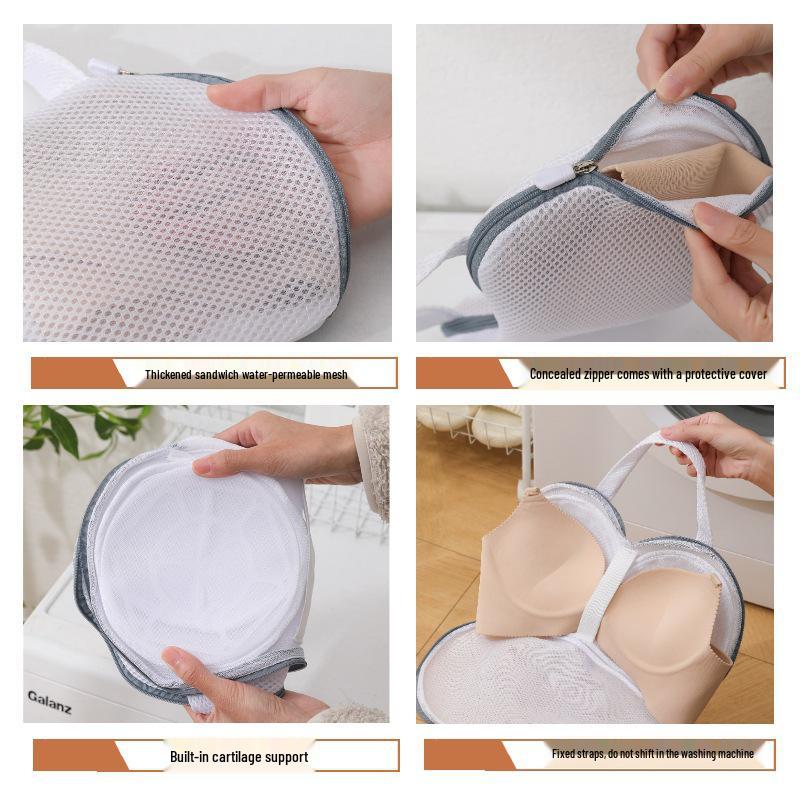 Women's Portable Thickened Mesh Lingerie Bag for Laundry