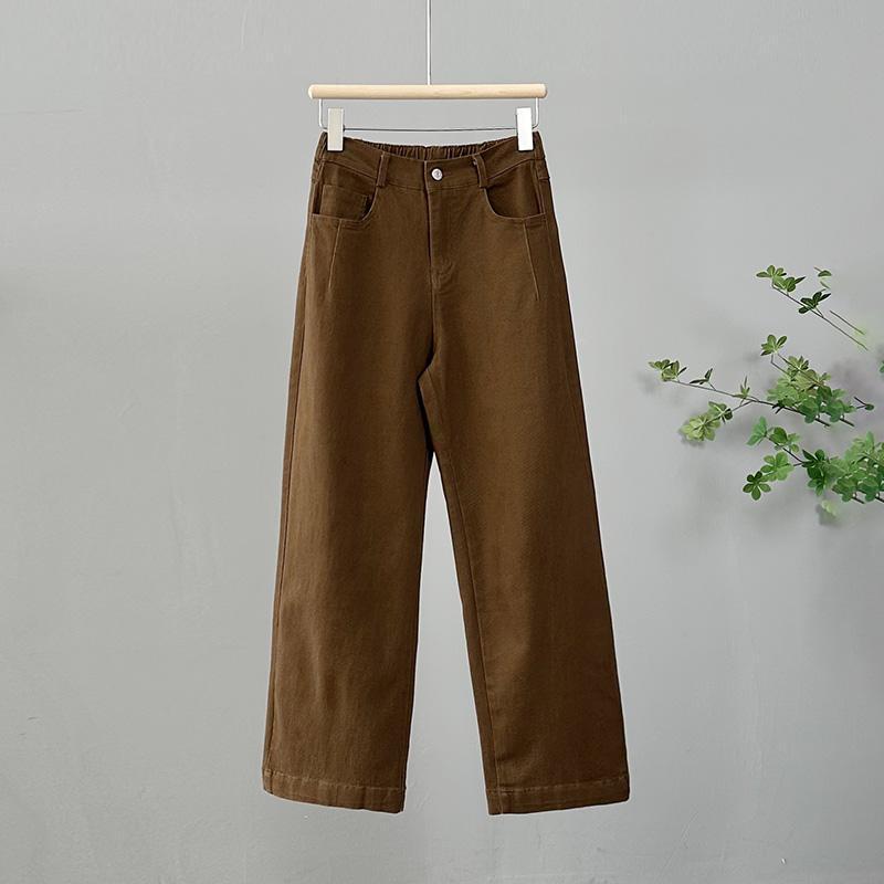 Women's Summer High Waist Slimming Versatile Pants - Loose, Plus Size, Narrow & Wide Leg Options, Thin Casual Straight Leg Design.