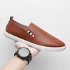 Fashion Split Leather Men Casual Shoes Slip-on Handmade Loafers Outdoor Fashion Driving Footwear Comfortable Male Leisure Walk Moccasins