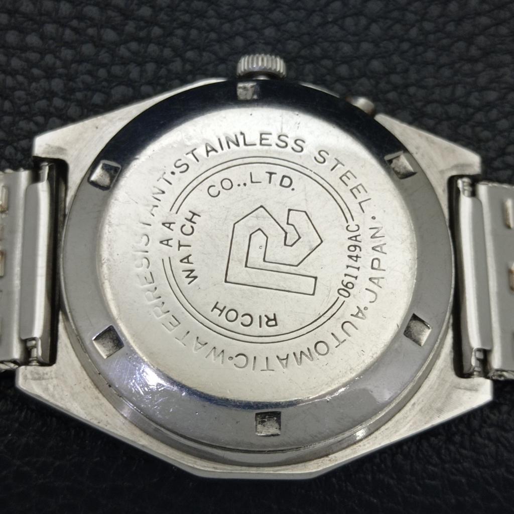 VINTAGE RICOH R31 AUTOMATIC JAPAN MENS WHITE COLOR DIAL WATCH a701965-5 R207-a701965