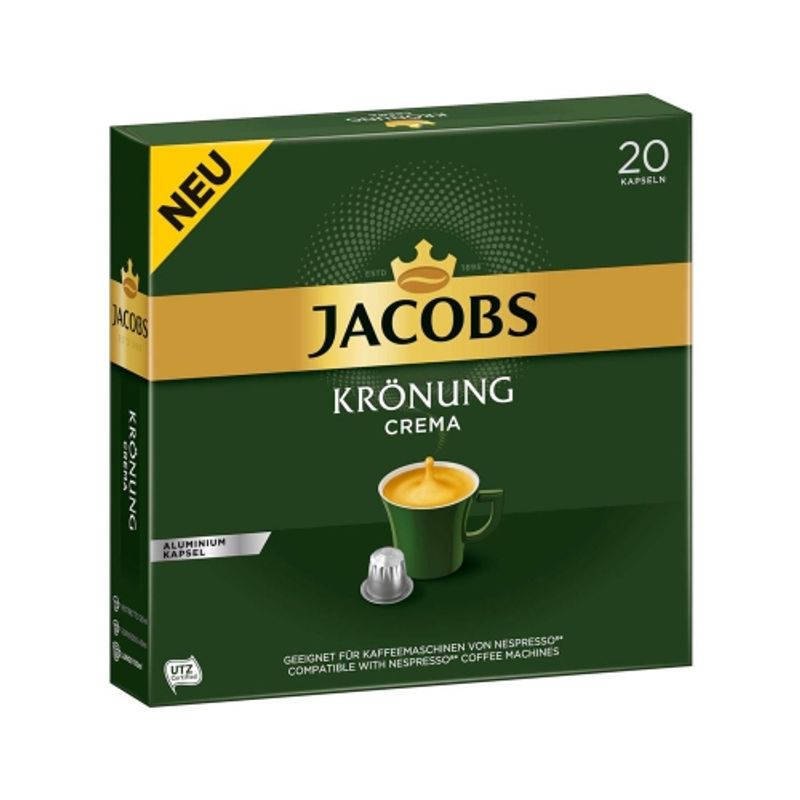 Jacobs Kronung Crema Coffee Capsules (20 capsules)