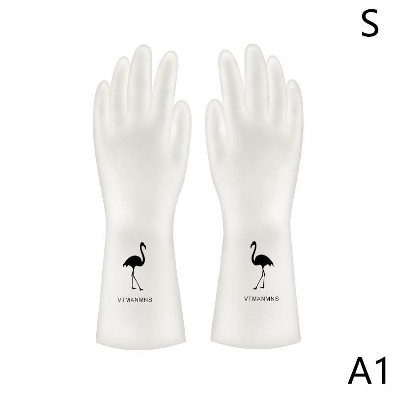 Egyszerű stílusú háztartási mosogatókesztyűk női mosóruhák vízálló gumikesztyűk vékony háztartási kefe tál Latex kesztyűk