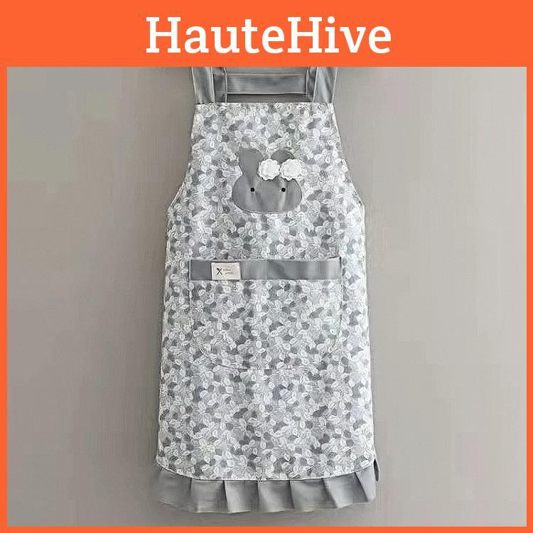 Olejová zástěra Zabraňuje skvrnám Nečistoty Vzor malého králíčka Krajka Unisex Dárkový design