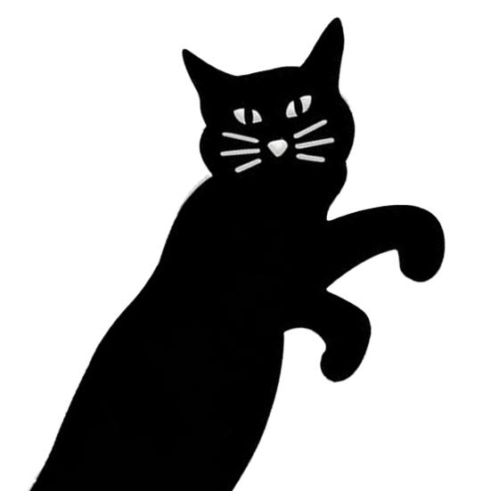 Metal Cat Bookmark Set Lightweight Iron Page Holders with Black Cat Design Non-Slip Bookmarks Gift for Book Lovers And Cat Enthusiasts