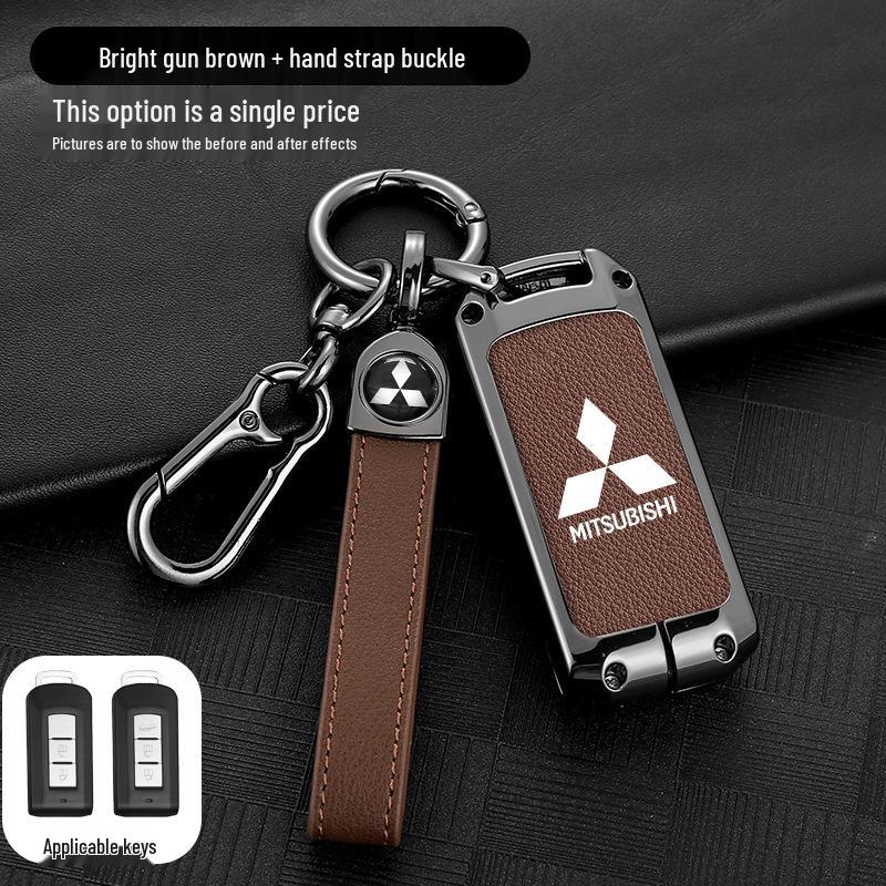 Mitsubishi Outlander, ASX, Pajero Key Case: Durable Metal Shell with Secure Buckle.