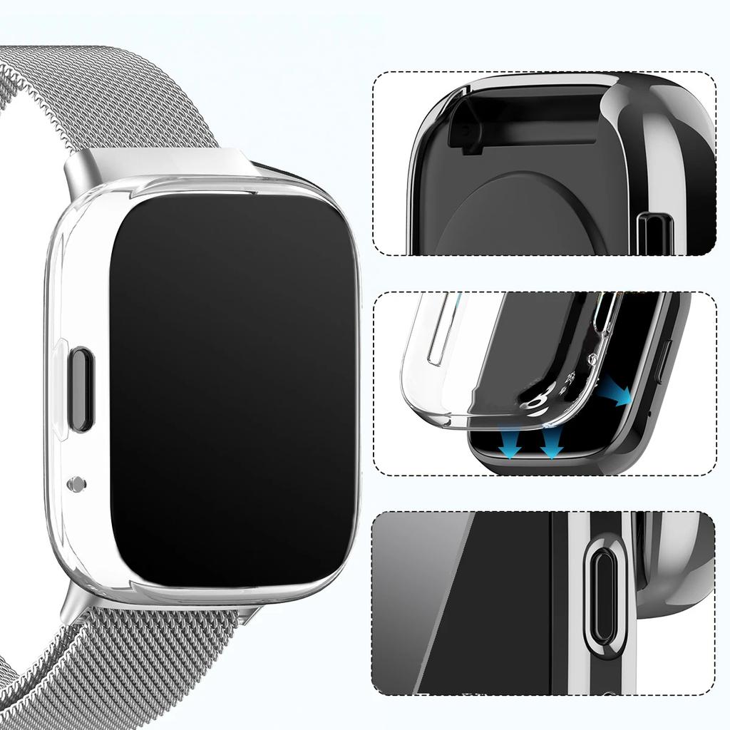 Strap For Xiaomi Redmi Watch 3 Active/3 Lite With TPU Soft Case Screen Protector Replacement Metal Milanese Magnetic Watchband