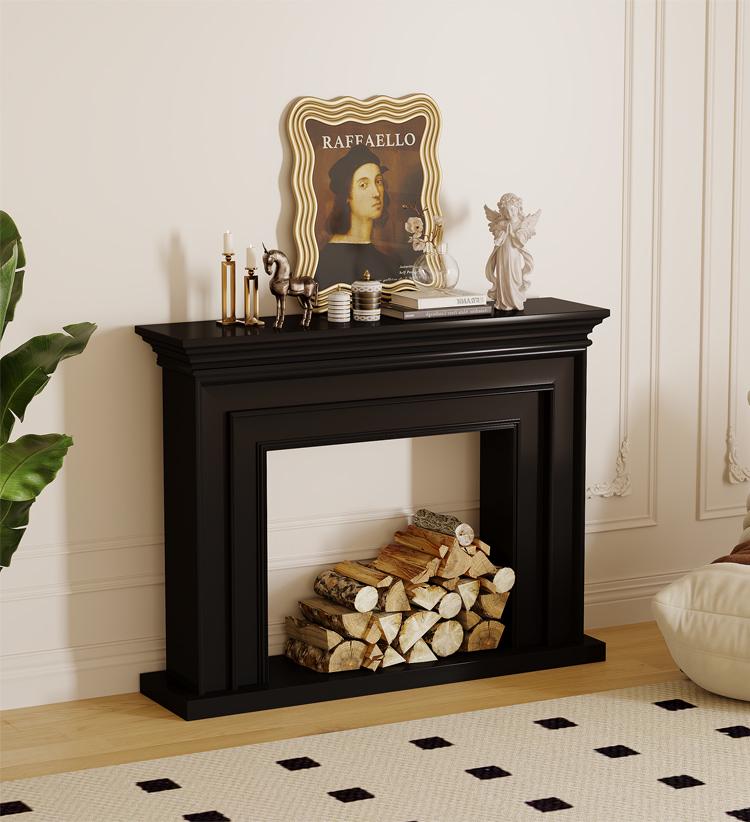 European-Style Customizable Decorative Fireplace Cabinet with Electronic Flame Insert