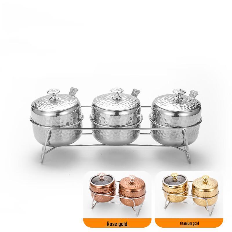 Xuyang Lancai Hammered 304 Stainless Steel Spice Jar