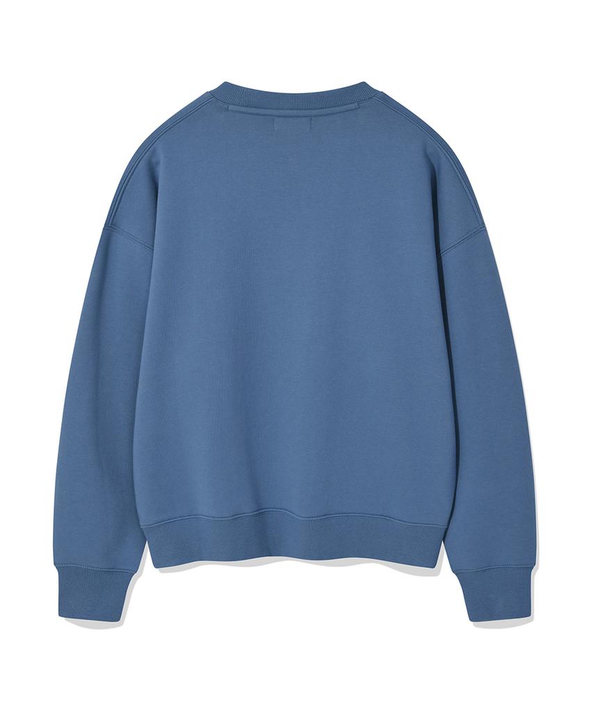 WACKY WILLY Women'S Semi-Overfit Character Graphic Sweatshirt Blue
