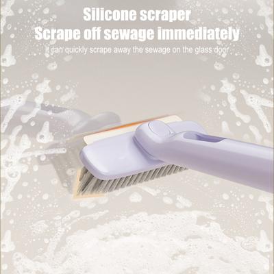 Cleaning Brush with Spray Function V-Shaped Bristles 360 Degree Rotating Brush Head 3-in-1 Design Spray Scrubber