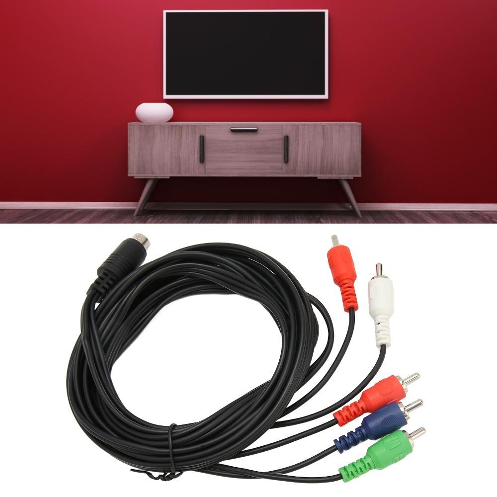 Red Green Blue and Red White 10 Pin DIN to 5RCA Cable AV Connection Wire Cable Home Entertainmen