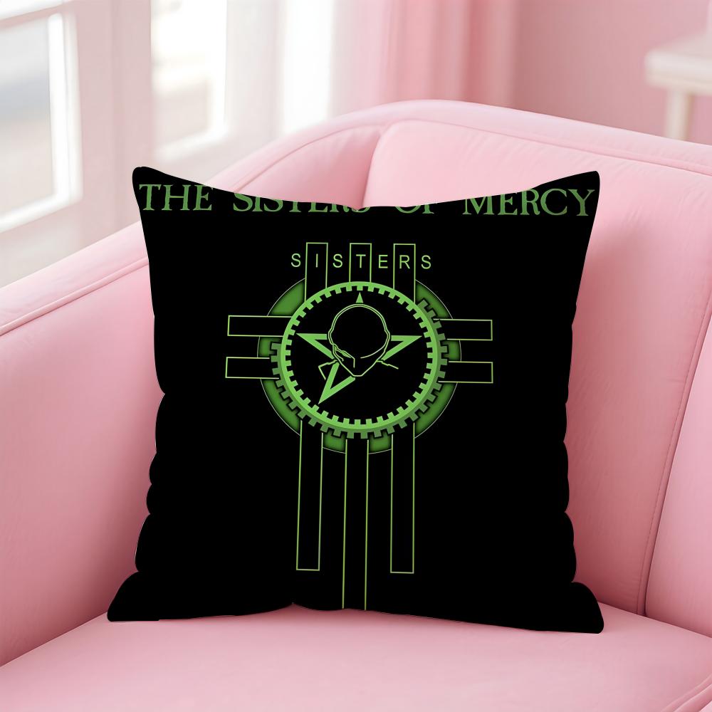 Band Gothic The S-Sisters Of M-Mercy Cushion Cover Pillow Case Soft Skin Friendly Fabric Comfort & Concealed Zipper