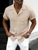 Men's 2026 Summer Cotton-Linen Short-Sleeve Casual Cardigan Shirt