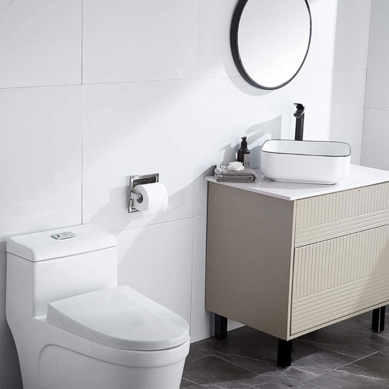 Contemporary Sturdy Stainless Steel Toilet Roll Holders Recessed Designs Portable Accessory for Elegant Bathroom