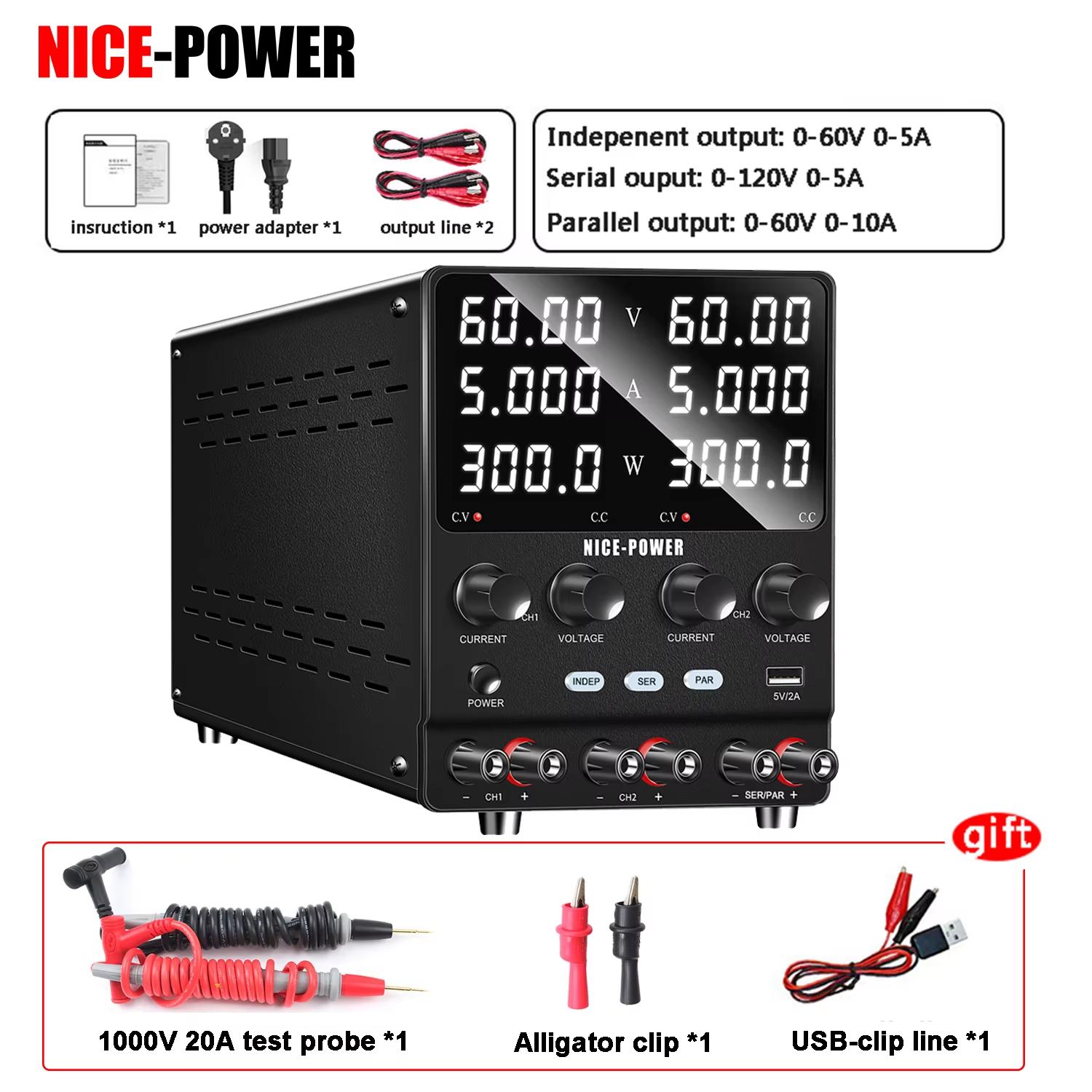 NICE-POWER SPS605-2KD 0-60V 0-5A Three Laboratory