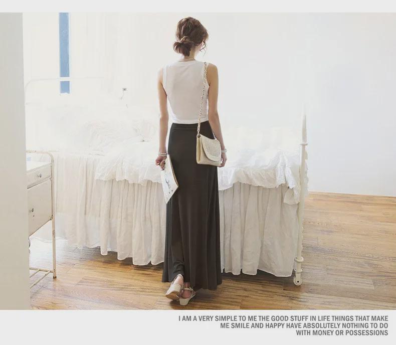 Women's Modal A-Line Strappy Long Skirt - Slim Fit, Summer Style, Plus Size