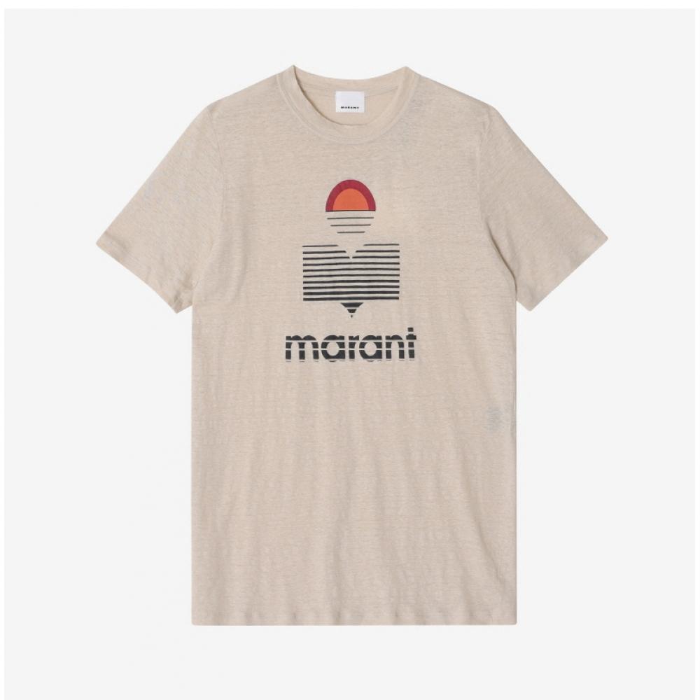 ISabelle Marant TS0045ha B1n16h 23ec Karman Karman Linen Men S Short Sleeve Tee