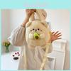Adorable Avocado Plush Cat Doll Bag With Cartoon Design And Soft Pp Cotton Filling