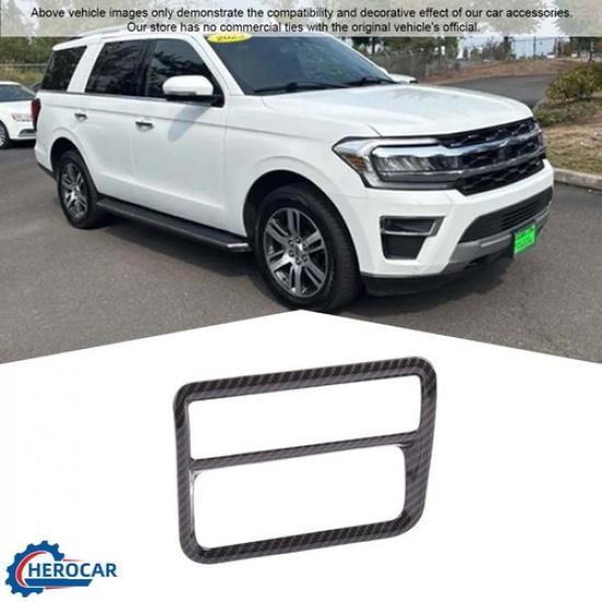 Carbon Fiber Dash Headlight Control Frame Trim Cover For Ford Expedition -24