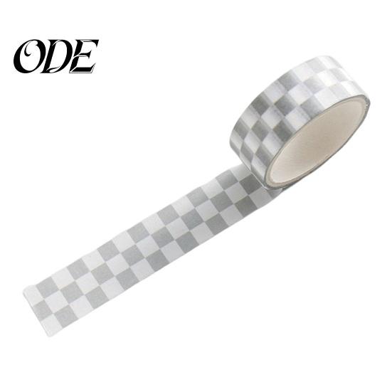Masking Tape 1 Roll Washi Sticky Adhesive Clear Print Removable DIY Fade-resistant Scrapbooking Checkerboard Pattern Paper for Kids