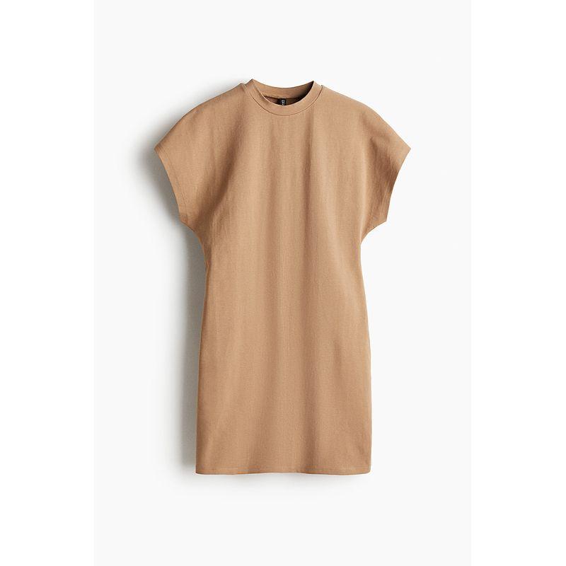 

HM Women s Clothing Dress Fashion Comfortable Short Sleeve Jersey Dress 1275924 Beige 150/76(XXS)