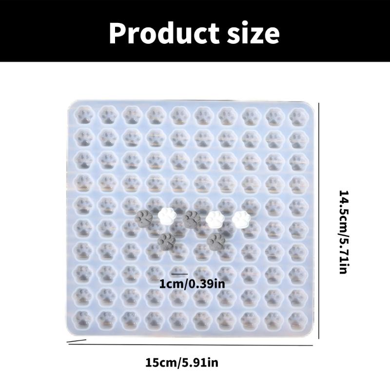 Silicone Nail Art Mold Perfect Accessories Nail Decorative Mold Cats Paws Pattern Silicone Texture for Various Nail Types