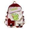 Personalized niche little crocodile expression bag schoolbag 2024 cross-border campus popular student schoolbag casual and simple