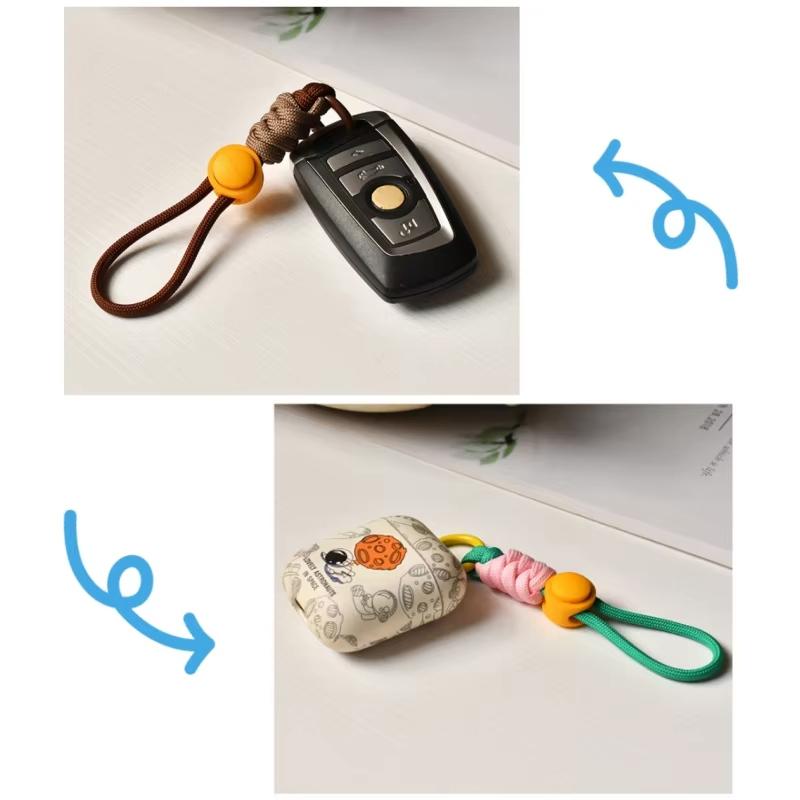 Fashion Keyring Creative Braided Lanyard Keychain For Phone Case Women Anti Lost Knot Rope Strap Car Key Chains Diy Accessories