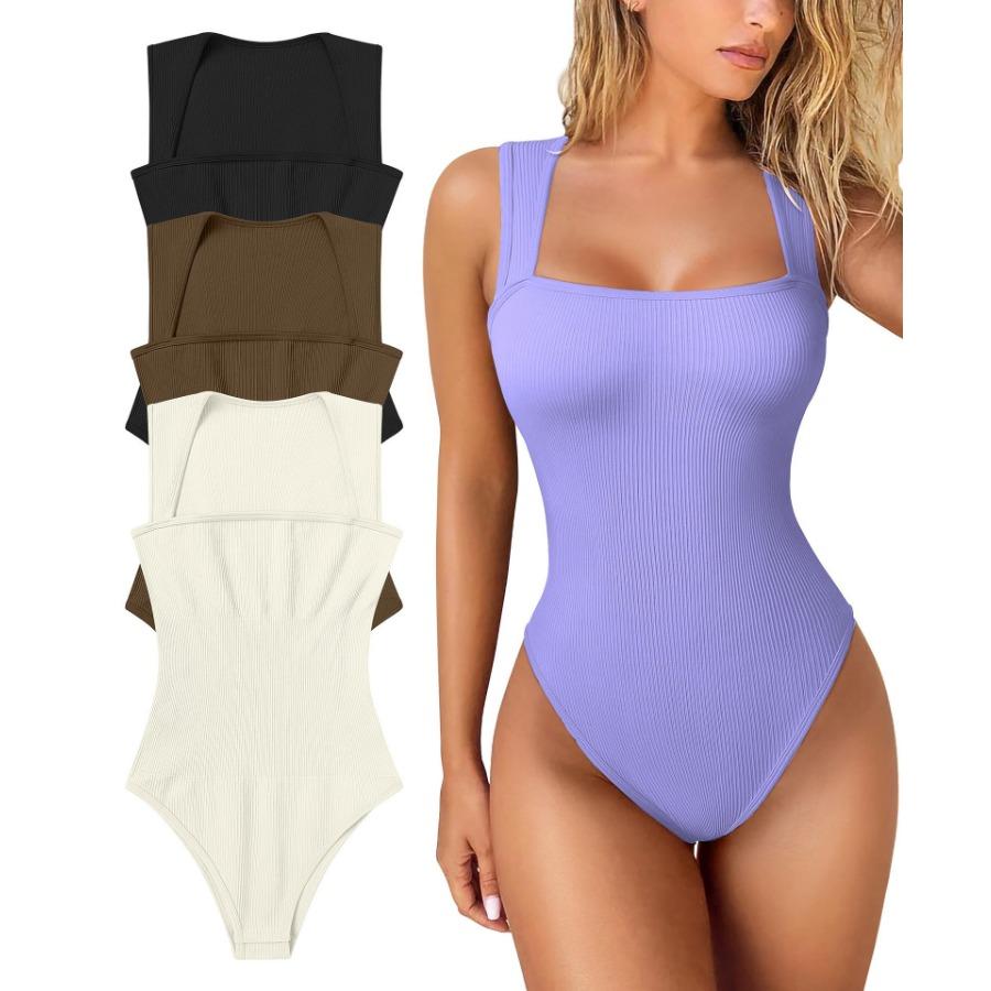 New women's sexy sleeveless onesie slimming high elastic belly lift hip slim jumpsuit