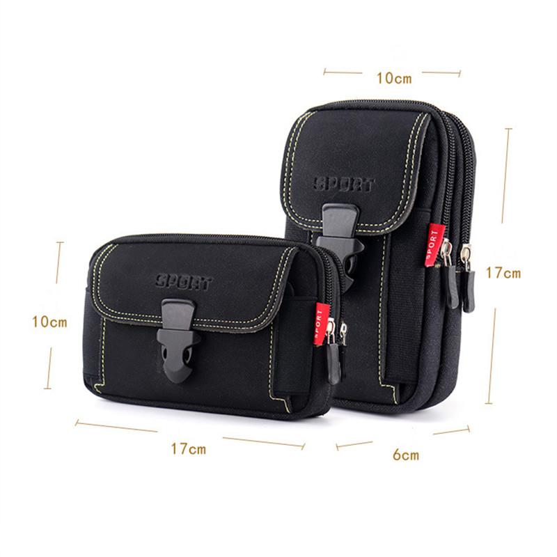Canvas Waist Pocket Male Outdoor Fanny Bum Bag Purse Business Mobile Phone Pouch Running Pouch Travel Camping Bags
