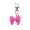 Silicone Lip Balm Holder Bowknot with Keyring Lipgloss Sleeve Portable Colorful Keychain Lip Gloss Cap for Summer Fridays