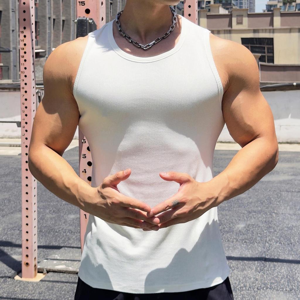 Herren Slim Fit Schnelltrocknendes Tanktop für Radfahren & Laufen