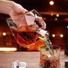 1000 ml karafka do whisky, szklana butelka na wino w kształcie diamentu z drewnianym uchwytem i szczelnym korkiem, odpowiednia do wszystkich rodzajów alkoholu