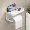 Plastic Toilet Paper Holder Wall Mounted Toilet Organizer Rack Bathroom Use