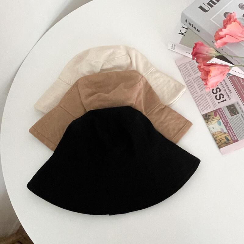 Шляпа-ведро Ganni Осенняя хлопковая шляпа-ведро Летняя шляпа ivory