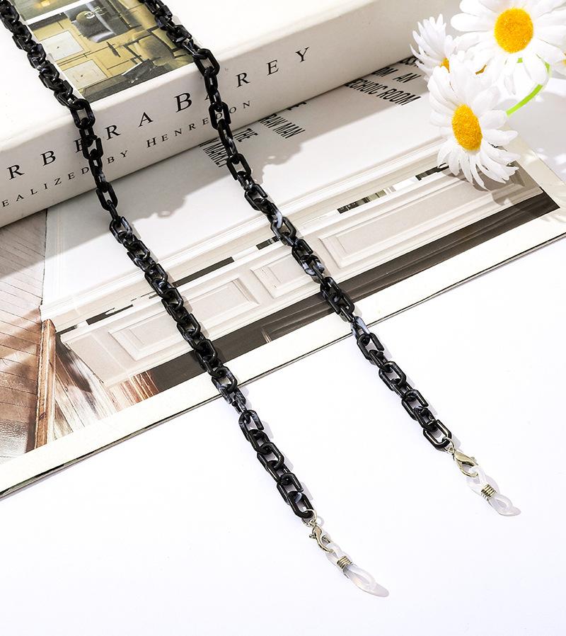 Bohemia Amber Acrylic Glasses Chain Women Leopard Resin Largand Chain For Glasses Sunglasses Hold Straps Cords Accessories