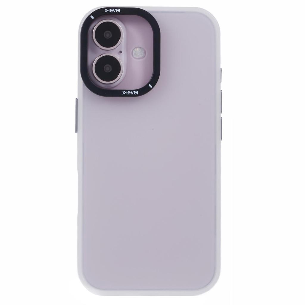 X-LEVEL For iPhone 16 Case Matte Finish PC + TPU Phone Cover