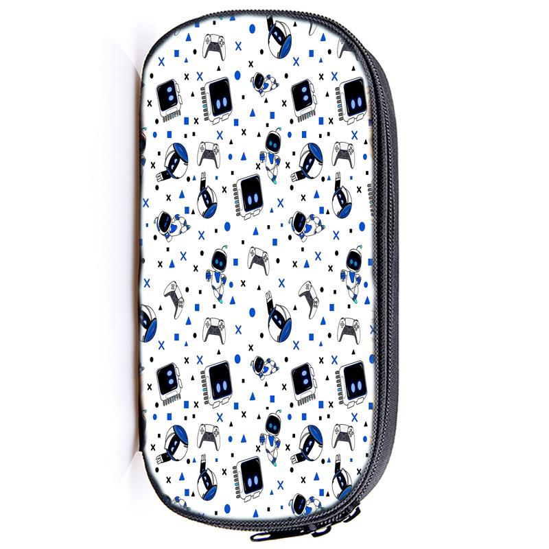 Astro Bot Astronaut Pencil Case Zip Pencil Bag Pouch Function Portable Pencil Case with Zipper Student Stationery Supplies
