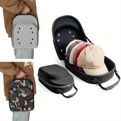 26*14.2*32cm1pc High Quality Baseball Hat Storage Bag with Carrying Handle and Shoulder Strap,Baseball Cap EVA  Bag Are Perfect for Travel Storage.