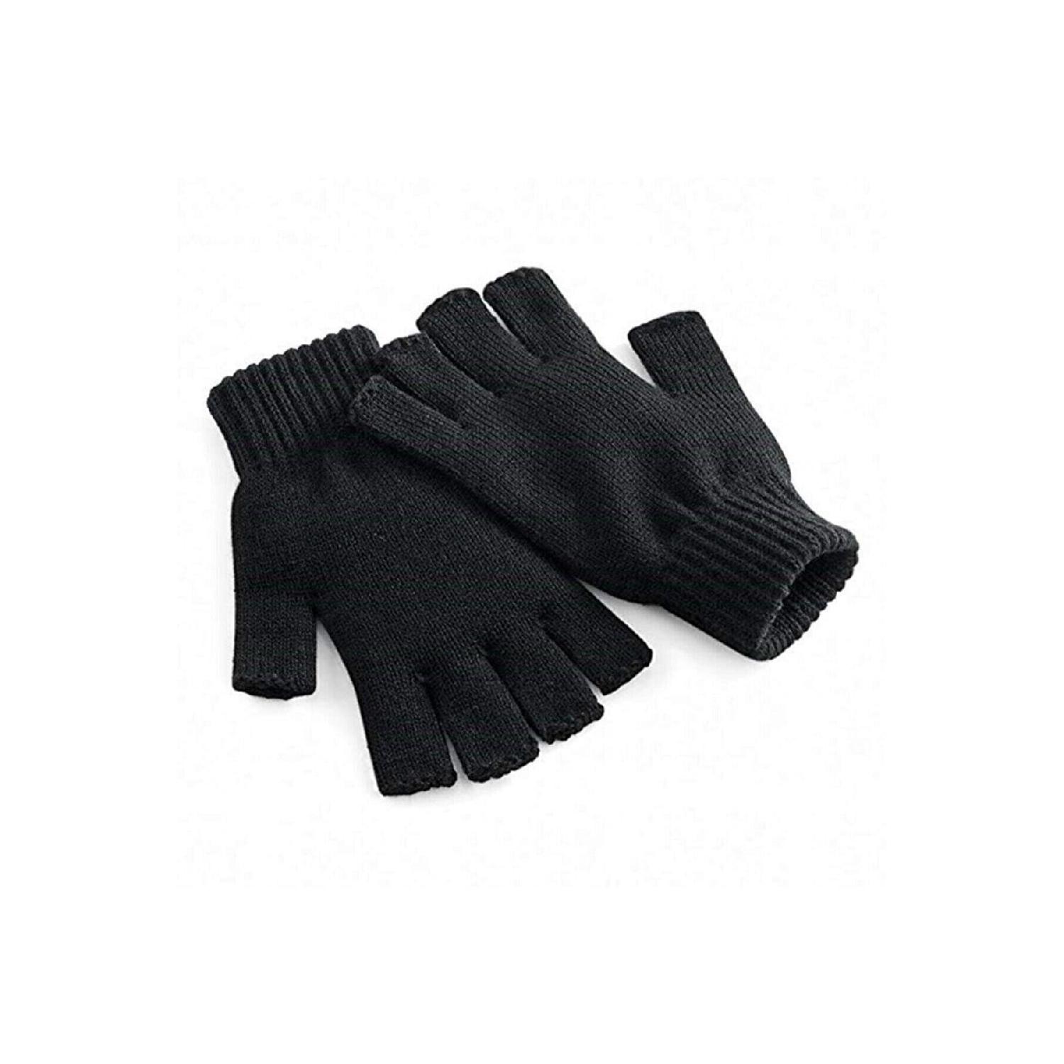 

Luxury Cut-off Gloves Half Finger Gloves Wrist Part Double Layer чёрный