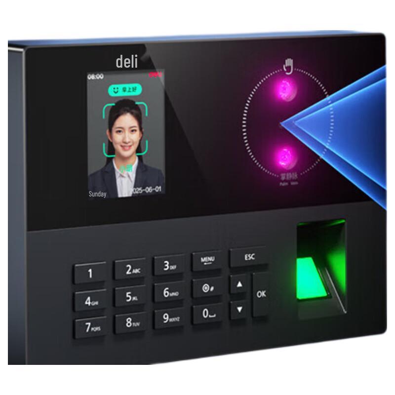

Deli AH23C Multi-Biometric Cloud Attendance Machine CN plug (adapter included)