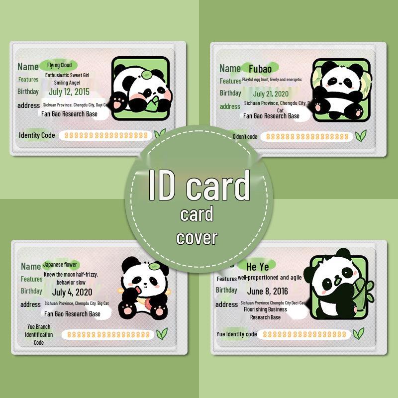 Panda ID Card Protector: Cute, Full-Coverage Blocking Sleeve for Campus Cards