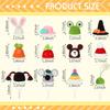 Silkfly 12 Pcs Hamster Hats Mini Hats for Snakes Small Animals Guinea Pig Hamster Clothes for Lizards Bearded Dragons Holiday Party Costume
