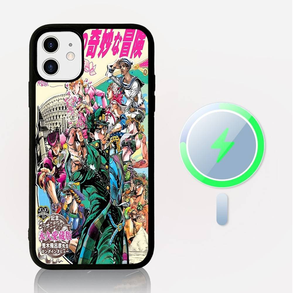 JoJos Bizarre Adventure Phone Case Magnetic Case For IPhone 16 14 13 12 11 15 Pro Max Plus For Magsafe Wireless Charge Cover