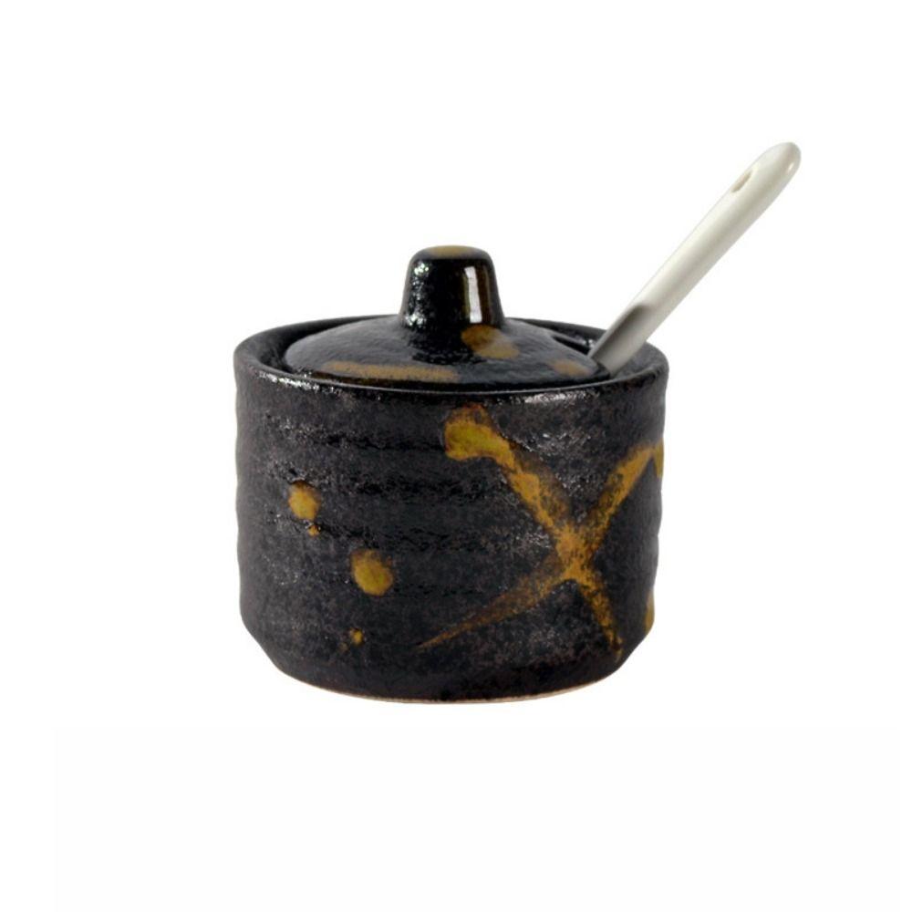 

Многофункциональная банка для хранения соли Керамическая банка для соли Чаша Креативная банка для приправ Домашнее украшение B