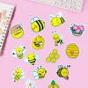 50 Pcs Bee Stickers Cute Cartoon Yellow Vinyl Waterproof Bee Animal Stickers for Water Bottles, Laptop, Package, Luggage