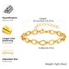 Minimalist Handmade Chain Bracelet for Women,Stainless Steel Gold Plated Atmospheric Irregular Bracelets, Fashion Jewelry Gift