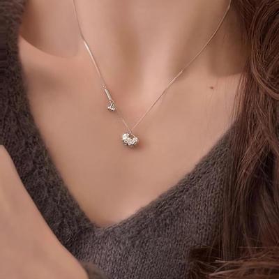 Damen Vorhängeschloss Kette Tropfen Minimalistisches Halskette